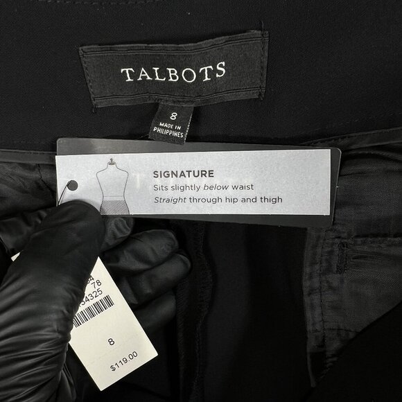 Talbots NWT Womens 8 Black Two Piece Suit Set Blazer Pants Career Wear MSRP $318 - Picture 6 of 16